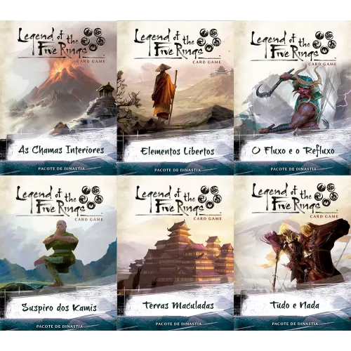Legend of The 5 Rings: Card Game - Kit 6 expansões Ciclo Elemental