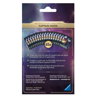 Protetor de Cartas 66mm x 91mm (Padrão) Disney Lorcana - The First Chapter - Capitão Gancho