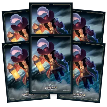 Protetor de Cartas 66mm x 91mm (Padrão) Disney Lorcana - The First Chapter - Capitão Gancho