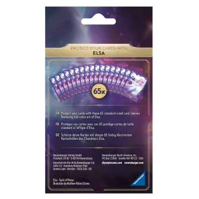 Protetor de Cartas 66mm x 91mm (Padrão) Disney Lorcana - The First Chapter - Elsa