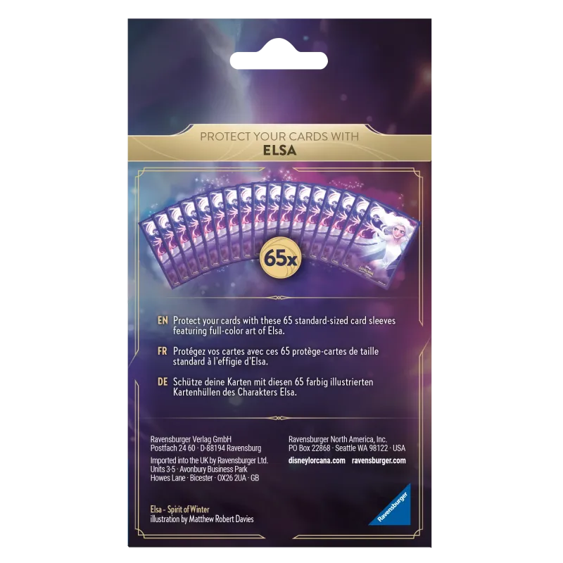 Protetor de Cartas 66mm x 91mm (Padrão) Disney Lorcana - The First Chapter - Elsa