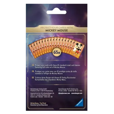 Protetor de Cartas 66mm x 91mm (Padrão) Disney Lorcana - The First Chapter - Mickey Mouse
