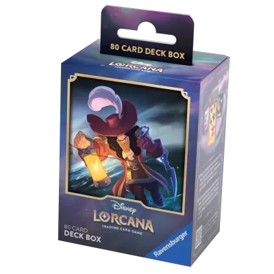 Deck Box Disney Lorcana - The First Chapter - Capitão Gancho - p/ 80 cards Deck Box Disney Lorcana - The First Chapter - Capitão Gancho - p/ 80 cards