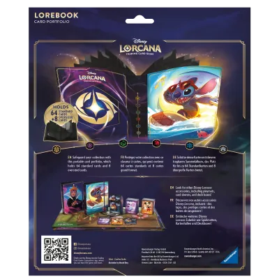 Portfólio 8 bolsos 10 folhas Disney Lorcana - Stitch Portfólio 8 bolsos 10 folhas Disney Lorcana - Stitch