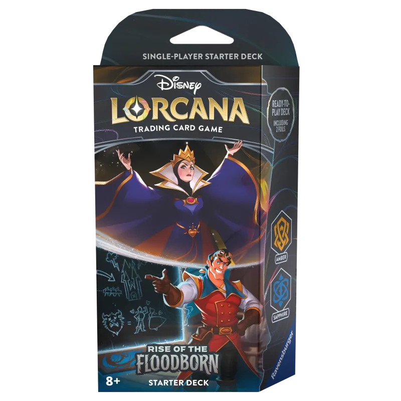 Disney Lorcana - Rise of the Floodborn - Deck - Amber & Sapphire (inglês)