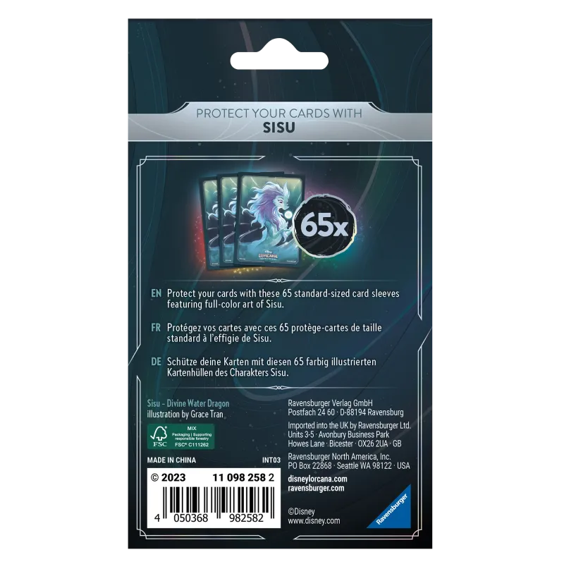 Protetor de Cartas 66mm x 91mm (Padrão) Disney Lorcana - Rise of the Floodborn - Sisu