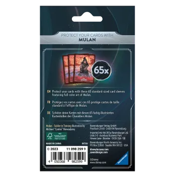 Protetor de Cartas 66mm x 91mm (Padrão) Disney Lorcana - Rise of the Floodborn - Mulan