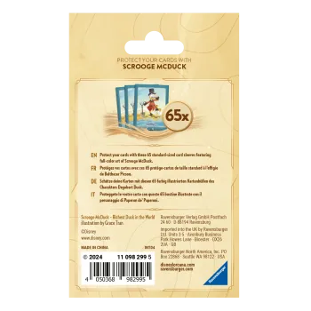 Protetor de Cartas 66mm x 91mm (Padrão) Disney Lorcana - Into the Inklands - Patinhas McPato