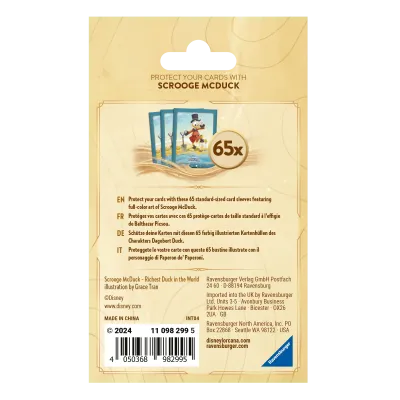 Protetor de Cartas 66mm x 91mm (Padrão) Disney Lorcana - Into the Inklands - Patinhas McPato