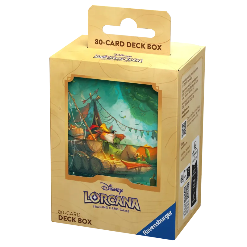 Deck Box Disney Lorcana - Into the Inklands - Robin Hood - p/ 80 cards