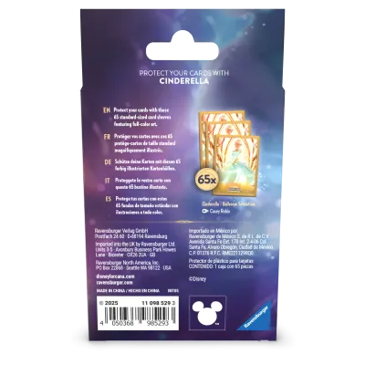 Protetor de Cartas 66mm x 91mm (Padrão) Disney Lorcana - Archazia's Island - Cinderella