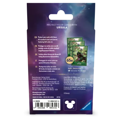 Protetor de Cartas 66mm x 91mm (Padrão) Disney Lorcana - Archazia's Island - Ursula