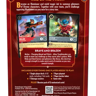 Disney Lorcana - Reign of Jafar - Deck - Ruby & Steel (inglês) Disney Lorcana - Reign of Jafar - Deck - Ruby & Steel (inglês)