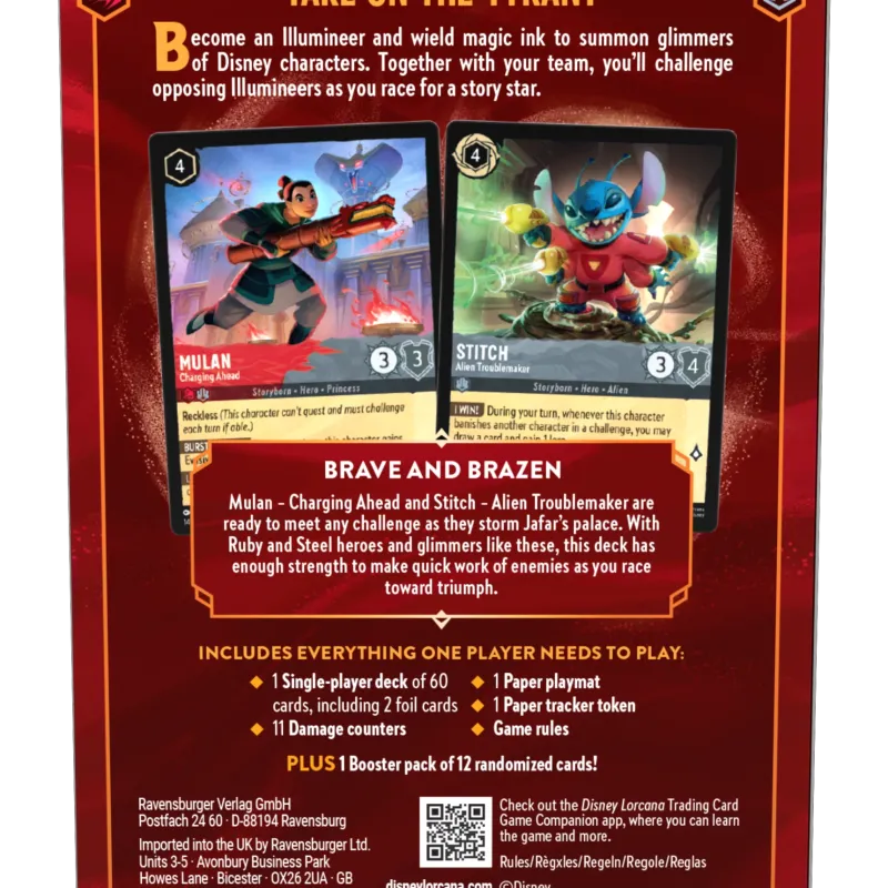 Disney Lorcana - Reign of Jafar - Deck - Ruby & Steel (inglês) Disney Lorcana - Reign of Jafar - Deck - Ruby & Steel (inglês)