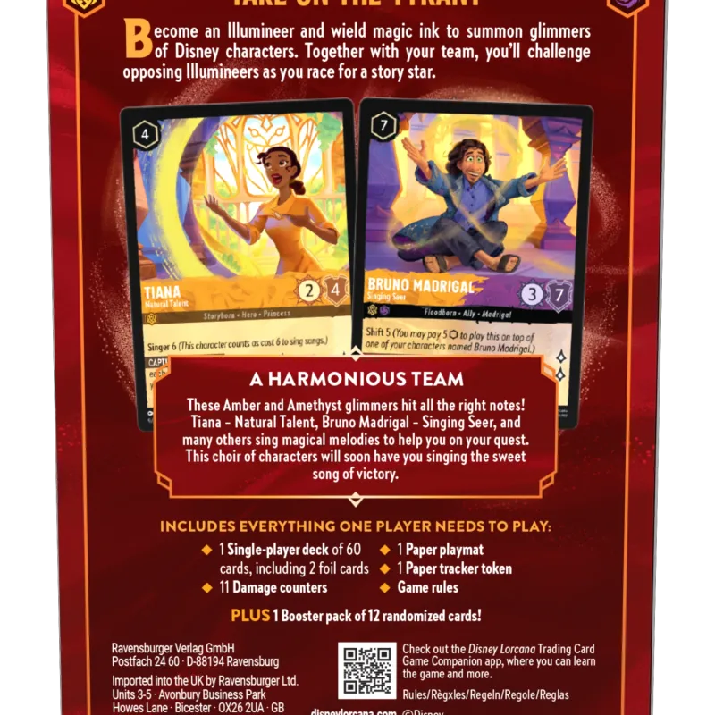 Disney Lorcana - Reign of Jafar - Deck - Amber & Amethyst (inglês) Disney Lorcana - Reign of Jafar - Deck - Amber & Amethyst (inglês)