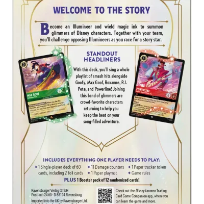 Disney Lorcana - Fabled - Deck - Emerald & Ruby (inglês) Disney Lorcana - Fabled - Deck - Emerald & Ruby (inglês)