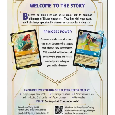 Disney Lorcana - Fabled - Deck - Amber & Sapphire (inglês) Disney Lorcana - Fabled - Deck - Amber & Sapphire (inglês)