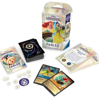 Disney Lorcana - Fabled - Deck - Amber & Sapphire (inglês) Disney Lorcana - Fabled - Deck - Amber & Sapphire (inglês)