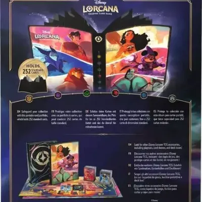 Portfólio 18 bolsos 14 folhas Disney Lorcana - Nicholas Kole Portfólio 18 bolsos 14 folhas Disney Lorcana - Nicholas Kole