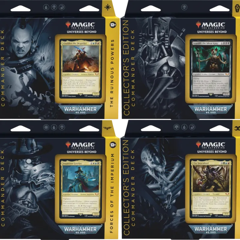 Magic - Warhammer 40k - Kit 4 Decks de Commander Collector's Edition em Inglês (Previsão de Envio 07/10/2022) 