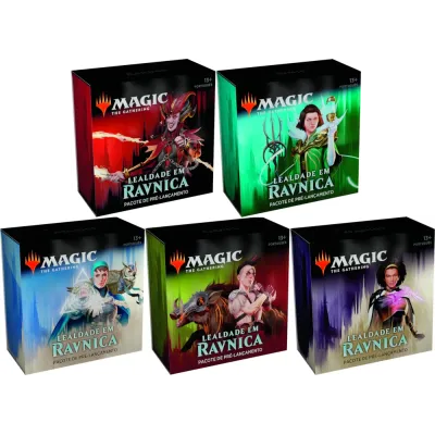 Magic - Lealdade em Ravnica - Kit 5 Pacotes de Pré Lançamento