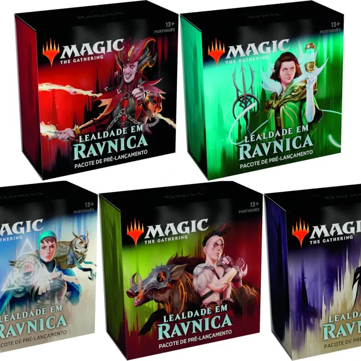 Magic - Lealdade em Ravnica - Kit 5 Pacotes de Pré Lançamento