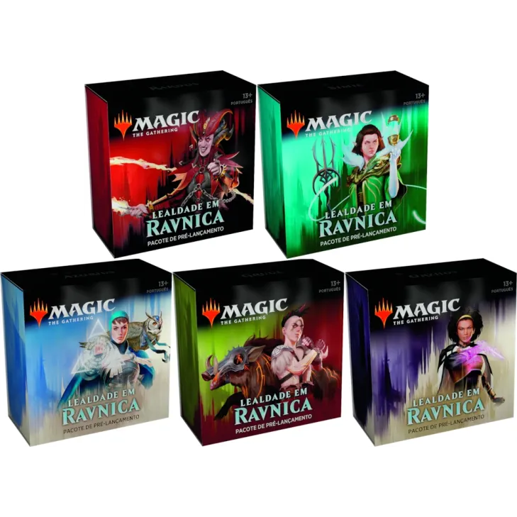 Magic - Lealdade em Ravnica - Kit 5 Pacotes de Pré Lançamento