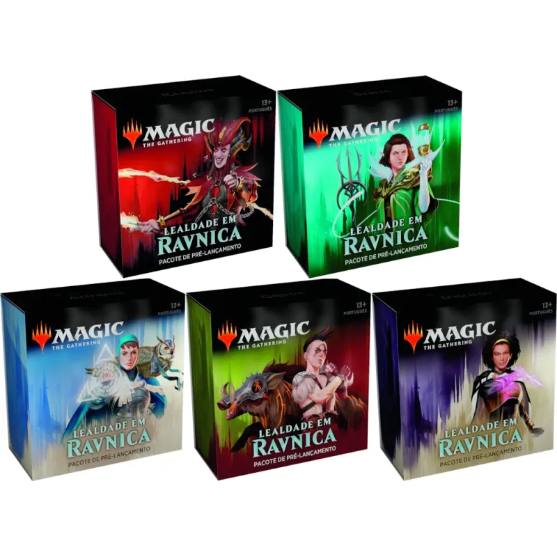 Magic - Lealdade em Ravnica - Kit 5 Pacotes de Pré Lançamento