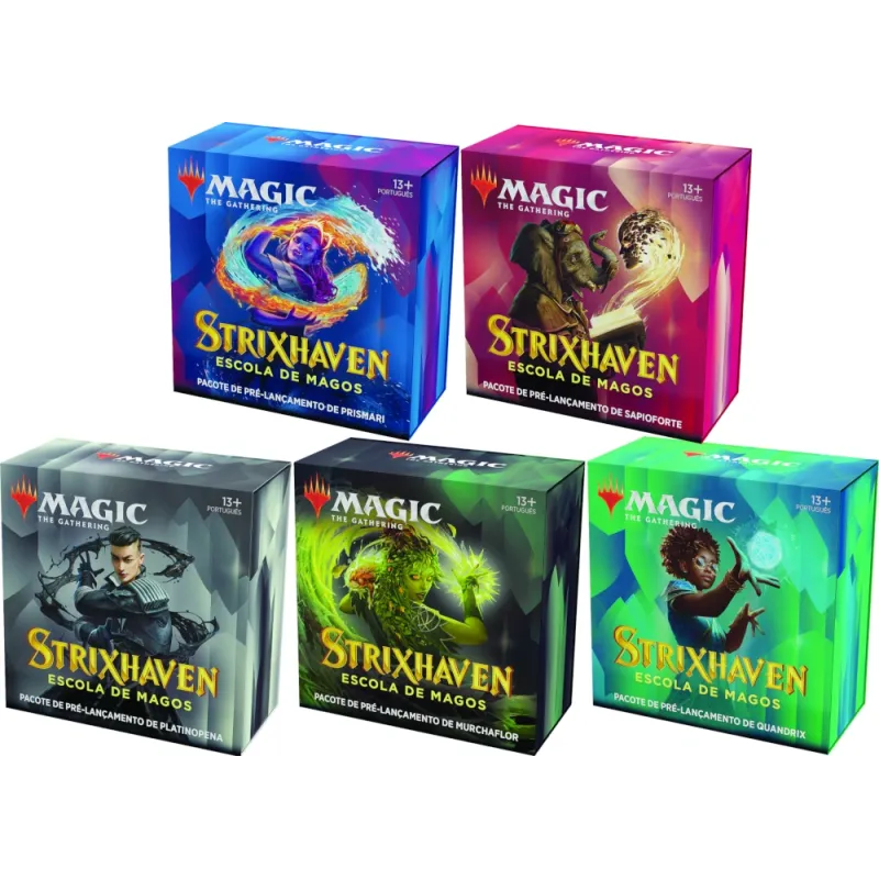 Magic - Strixhaven: Escola de Magos - Kit 5 Pacotes de Pré Lançamento (previsão de Envio 16/04/21)