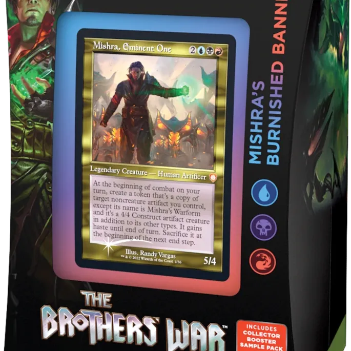 Magic - A Guerra dos Irmãos - Deck de Commander - Mishra's Burnished Banner (azul/preto/vermelho) em Inglês