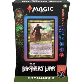Magic - A Guerra dos Irmãos - Deck de Commander - Mishra's Burnished Banner (azul/preto/vermelho) em Inglês