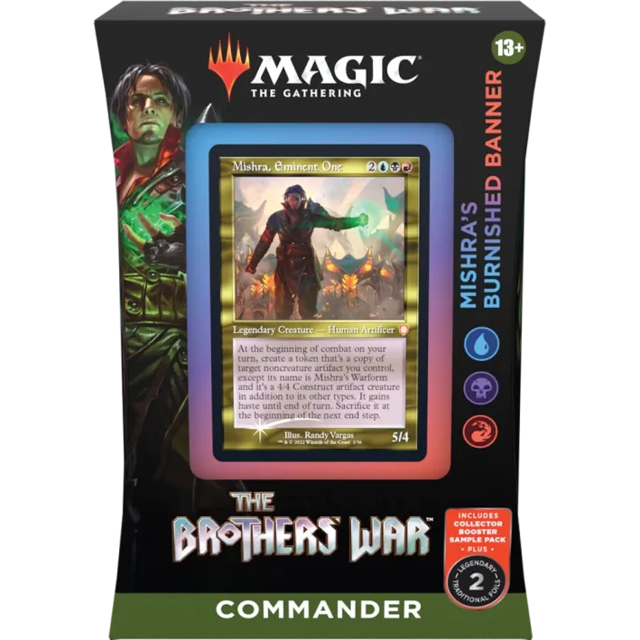 Magic - A Guerra dos Irmãos - Deck de Commander - Mishra's Burnished Banner (azul/preto/vermelho) em Inglês