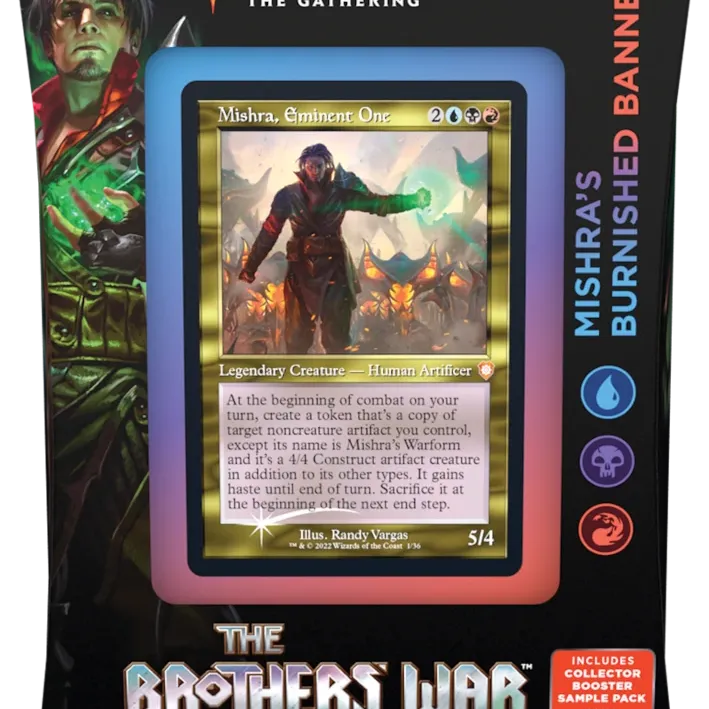 Magic - A Guerra dos Irmãos - Deck de Commander - Mishra's Burnished Banner (azul/preto/vermelho) em Inglês