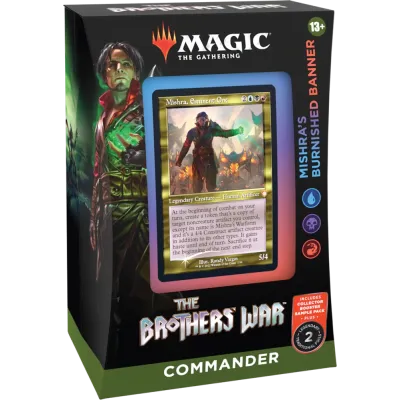 Magic - A Guerra dos Irmãos - Deck de Commander - Mishra's Burnished Banner (azul/preto/vermelho) em Inglês