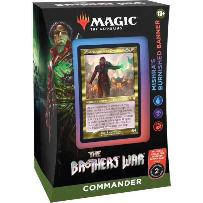 Magic - A Guerra dos Irmãos - Deck de Commander - Mishra's Burnished Banner (azul/preto/vermelho) em Inglês