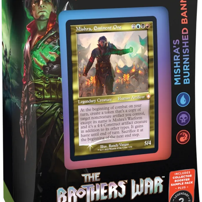 Magic - A Guerra dos Irmãos - Deck de Commander - Mishra's Burnished Banner (azul/preto/vermelho) em Inglês