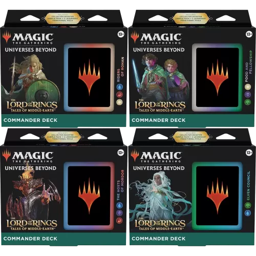 Magic - O Senhor dos Anéis: Contos da Terra Média - Kit de Commander 4 Packs em Inglês Segunda Leva (Previsão de Envio 07/07/2023)