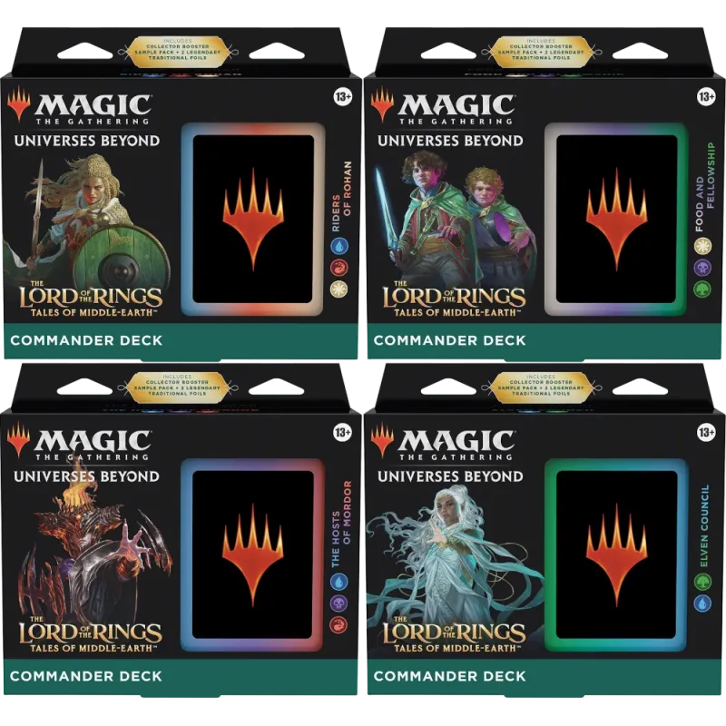 Magic - O Senhor dos Anéis: Contos da Terra Média - Kit de Commander 4 Packs em Inglês Segunda Leva (Previsão de Envio 07/07/2023)