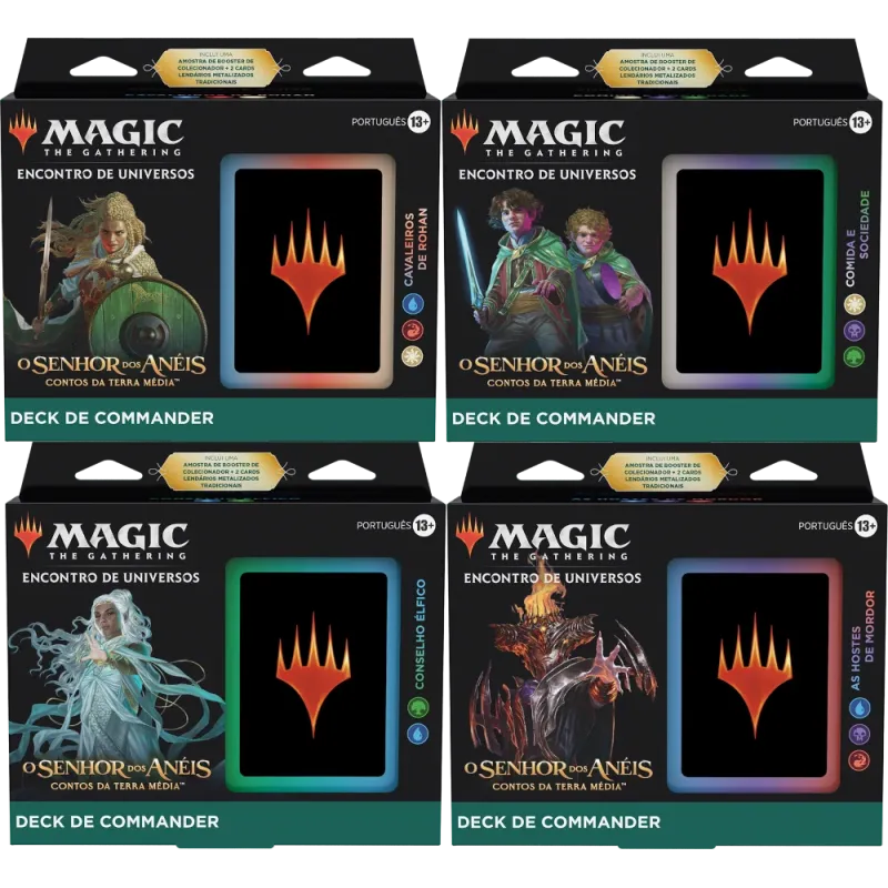 Magic - O Senhor dos Anéis: Contos da Terra Média - Kit de Commander 4 Packs em Português