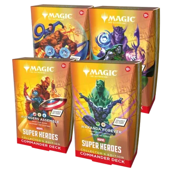Magic - Marvel Super Heroes - Kit 4 packs de Commander Edição de Colecionador