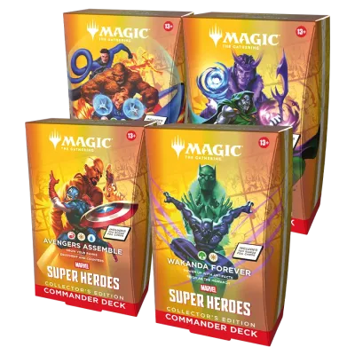 Magic - Marvel Super Heroes - Kit 4 packs de Commander Edição de Colecionador Magic - Marvel Super Heroes - Kit 4 packs de Commander Edição de Colecionador