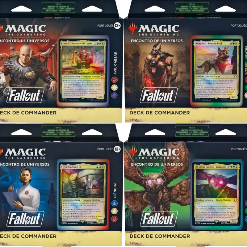 Magic - FallOut - Kit 4 Decks de Commander em Inglês Magic - FallOut - Kit 4 Decks de Commander em Inglês