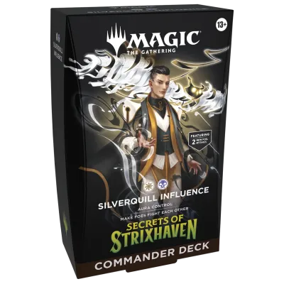 Magic - Secrets of Strixhaven - Deck de Commander em inglês - Silverquill Influence