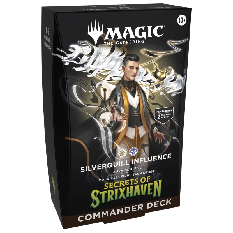 Magic - Secrets of Strixhaven - Deck de Commander em inglês - Silverquill Influence