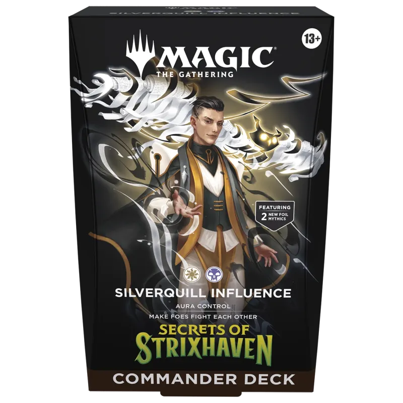 Magic - Secrets of Strixhaven - Deck de Commander em inglês - Silverquill Influence