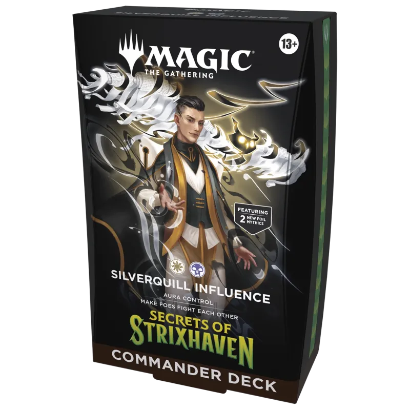 Magic - Secrets of Strixhaven - Deck de Commander em inglês - Silverquill Influence