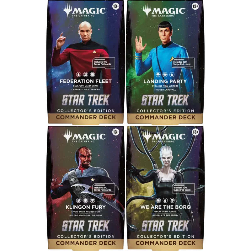 Magic - Star Trek - Deck de Commander de Colecionador- Kit com 4 (previsão de envio 13/11/2026)