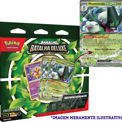 Pokemon - (Deck) Baralho Batalha Deluxe - Meowscarada EX