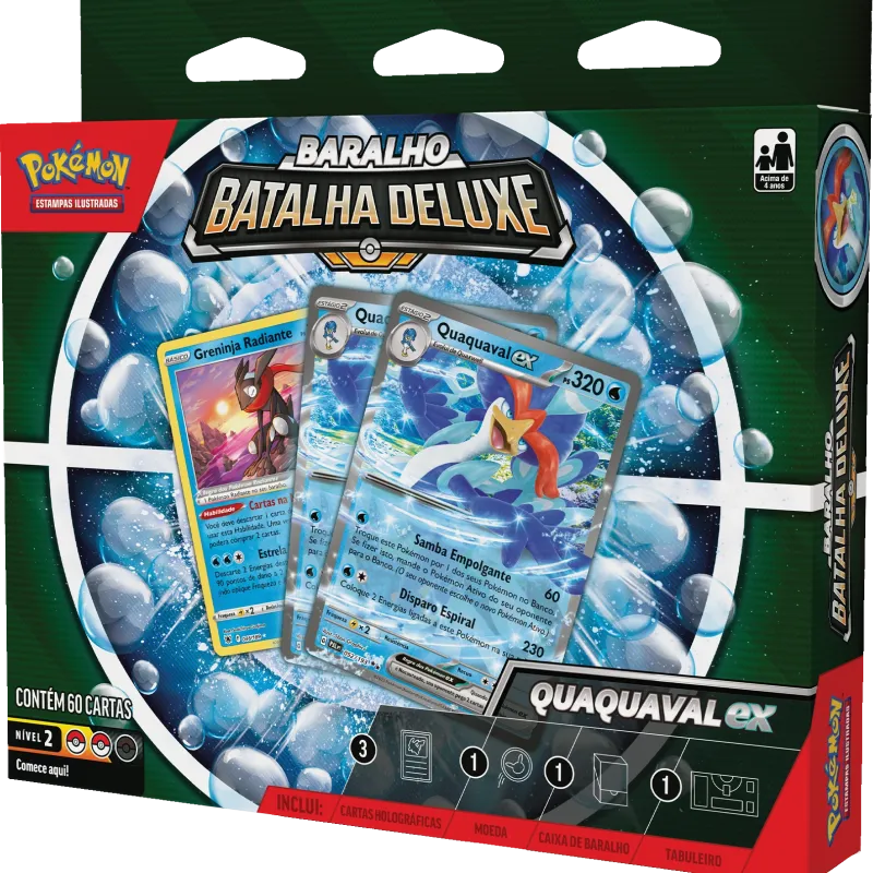 Pokemon - (Deck) Baralho Batalha Deluxe - Quaquaval EX