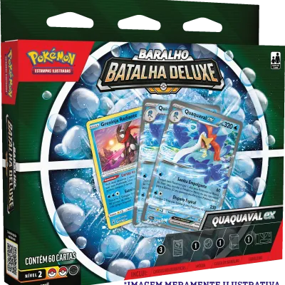 Pokemon - (Deck) Baralho Batalha Deluxe - Quaquaval EX